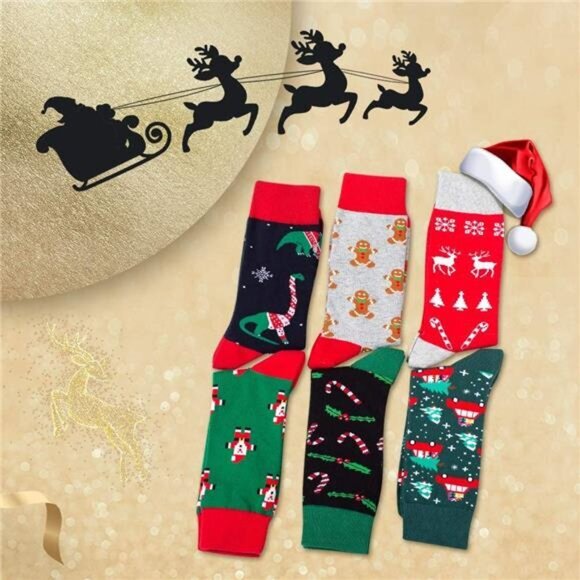 Mens‎ Dress Socks Funny Colorful Crazy Funky Crew Novelty Happy Cotton Size 9-12 - Picture 6 of 6